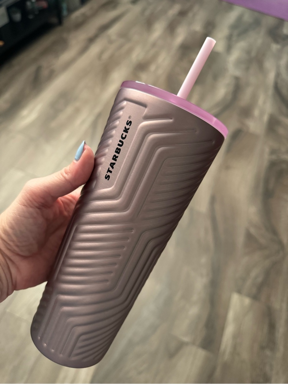 Starbucks Pink & Rose Gold Insulated Tumbler with Straw